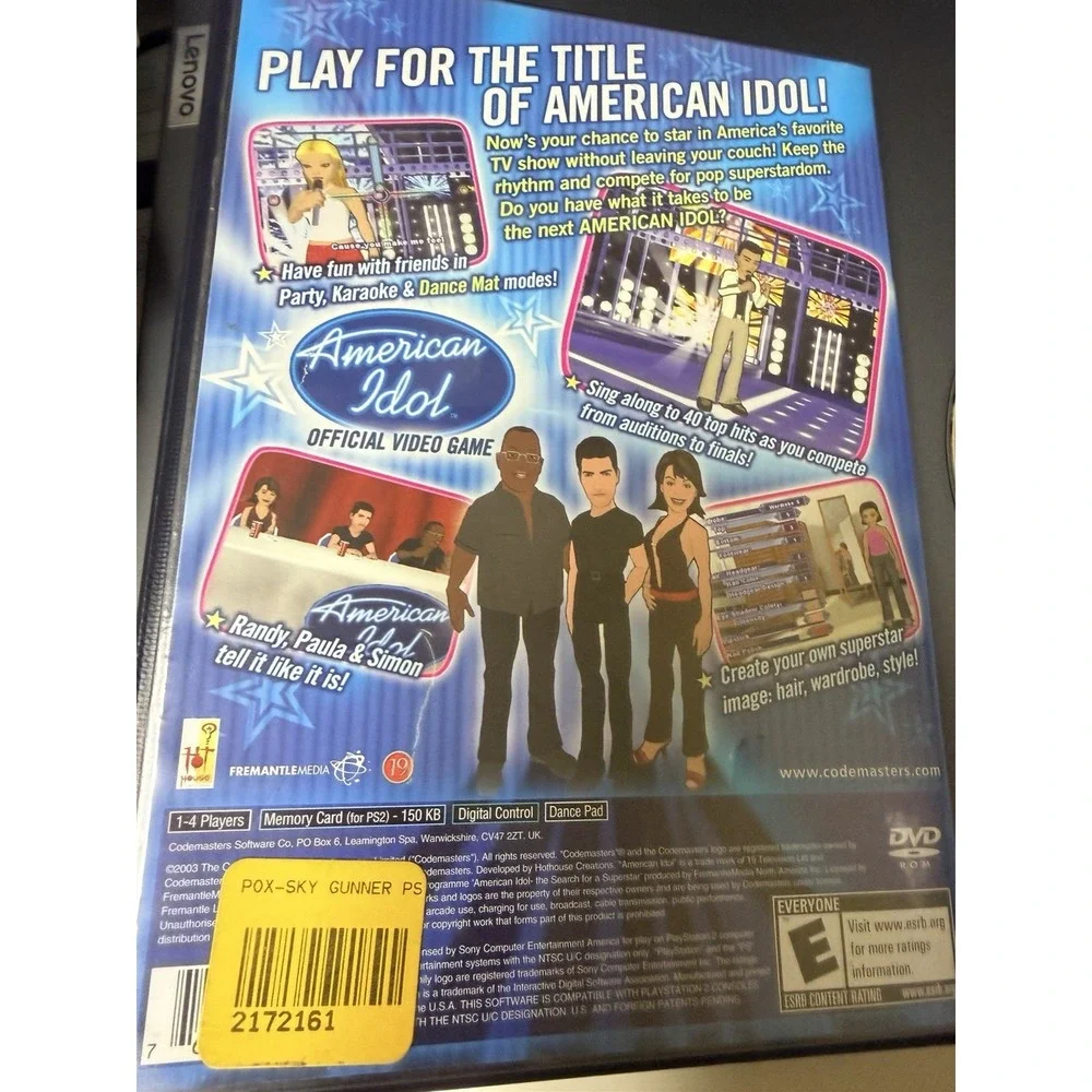 American Idol Official Video Game‎ Sony PlayStation 2 PS2 SLUS-20816 Codemasters